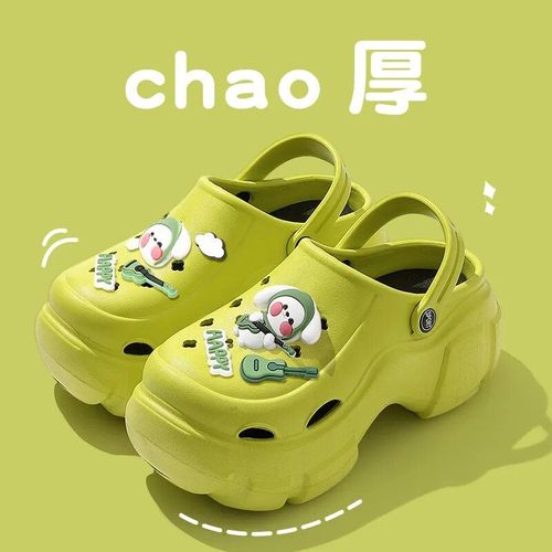 Qyckaby-Chaussures De Jardin À Trous De Chat Pour Femmes,Sandales Souples D'été À Semelle Optique À Talons Hauts,Pantoufles De Plage D'extérieur Bricolage,2023