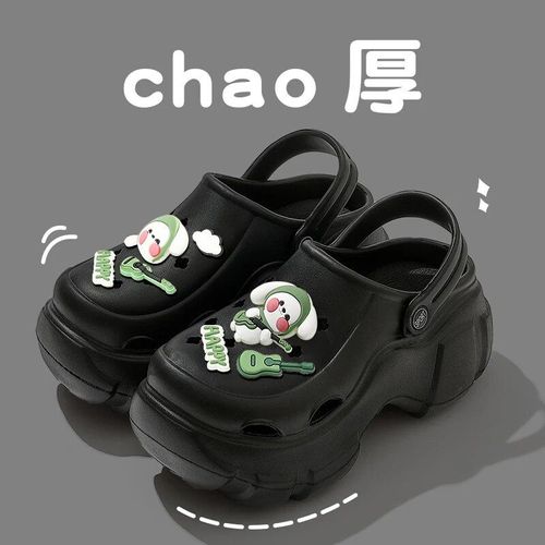 Qyckaby-Chaussures De Jardin À Trous De Chat Pour Femmes,Sandales Souples D'été À Semelle Optique À Talons Hauts,Pantoufles De Plage D'extérieur Bricolage,2023