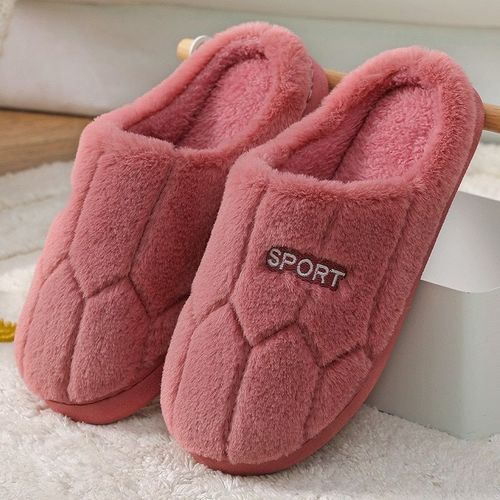 Chaussures Pantoufles En Coton Antidérapantes Pour Femmechaussures Semelle Optiqueen Peluchepour La Maisonautomne Et Hiver