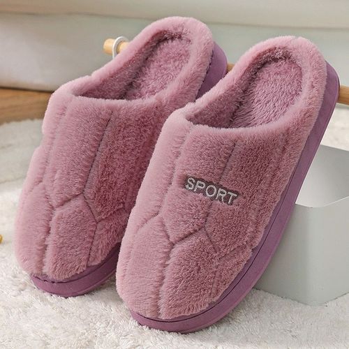 Chaussures Pantoufles En Coton Antidérapantes Pour Femmechaussures Semelle Optiqueen Peluchepour La Maisonautomne Et Hiver
