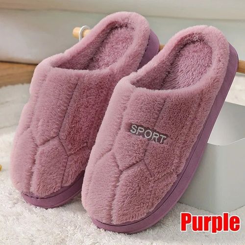 Chaussures Pantoufles En Coton Antidérapantes Pour Femmechaussures Semelle Optiqueen Peluchepour La Maisonautomne Et Hiver