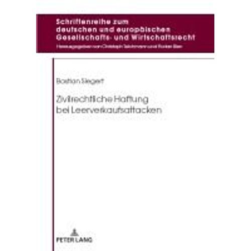 Zivilrechtliche Haftung Bei Leerverkaufsattacken