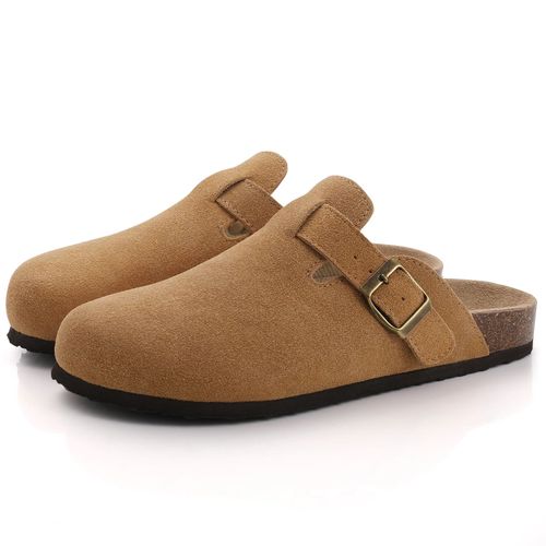 Chaussures Shevalespantoufles Sabots En Daim Pour Femmesmules En Liège Souplepantoufles De Maison Enfilersandales D'extérieur Classiques La Mode