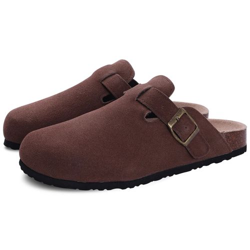 Chaussures Shevalespantoufles Sabots En Daim Pour Femmesmules En Liège Souplepantoufles De Maison Enfilersandales D'extérieur Classiques La Mode