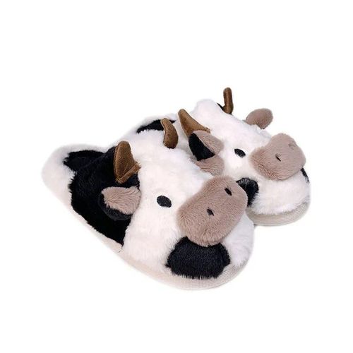 Chaussures Chaussons En Peluche De Vache Pour Femmeschaussures En Cotonl'offre Elles Optiques