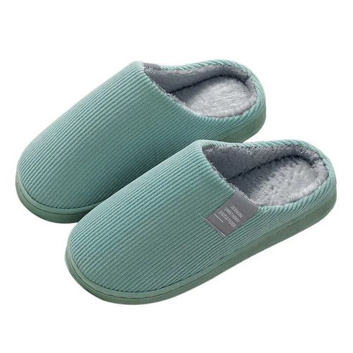 Chaussures Pantoufles D'intérieur En Peluche Pour Femmestoboggans Silencieux Pour Chambre Coucherchaussures De Sol Platespantoufles De Couplechaudeshivermode