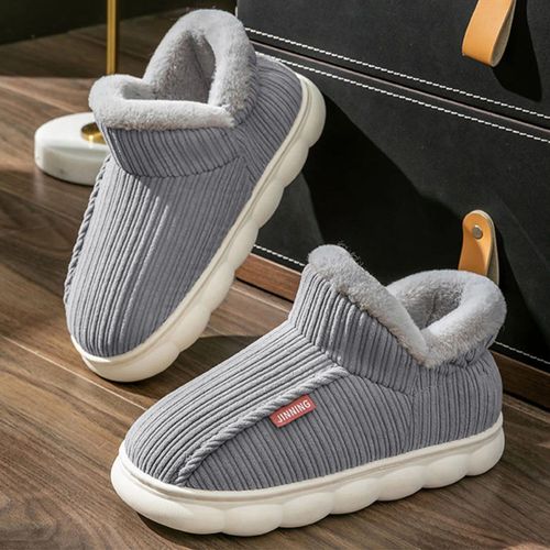 Chaussures Pantoufles Courtes En Peluche Coordonnantes Pour Coupletoboggans De Chambre Coucherchaussures D'intérieur Doucesfourrurechaudhivermaisonhommesfemmesnouvelle Mode
