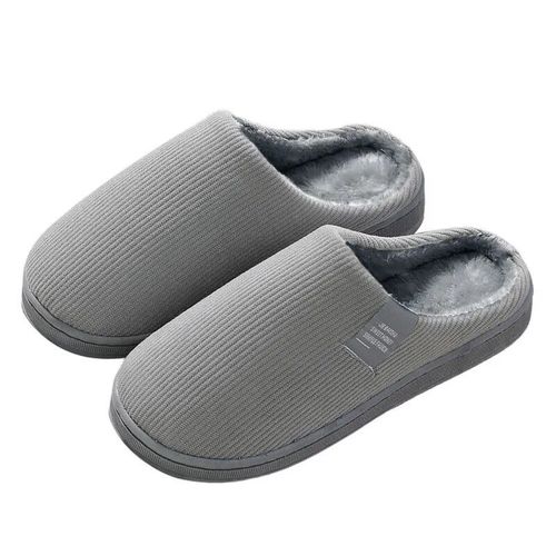 Chaussures Pantoufles D'intérieur En Peluche Pour Femmestoboggans Silencieux Pour Chambre Coucherchaussures De Sol Platespantoufles De Couplechaudeshivermode