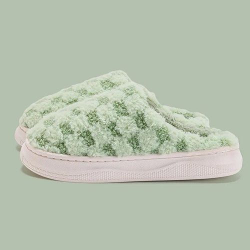 Chaussures Pantoufles En Coton Antidérapantes Pour Femmechaussures Semelle Optiqueen Peluchepour La Maisonautomne Et Hiver