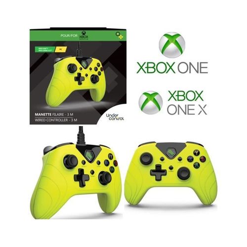 Manette Xbox One-S-X-Pc Filaire Jaune Pop Ergonomique