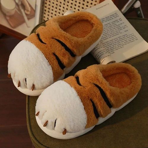 Chaussures Pantoufles Krasnopantoufles En Fourrure Moelleuses Pour Femmeschaussures Semelle Optique Plateformetoboggans De Maison En Mousse Mémoire De Forme Kawaiinoir Et Blancmignonhiver