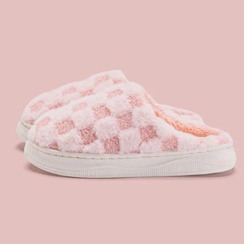 Chaussures Pantoufles En Coton Antidérapantes Pour Femmechaussures Semelle Optiqueen Peluchepour La Maisonautomne Et Hiver