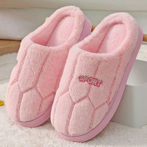 Pantoufles En Coton Antidérapantes Pour Femme,Chaussures À Semelle Optique,En Peluche,Pour La Maison,Automne Et Hiver