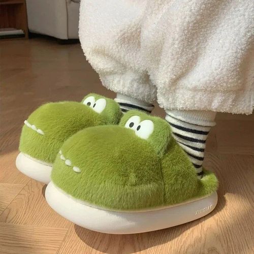 Chaussures Pantoufles Krasnopantoufles En Fourrure Moelleuses Pour Femmeschaussures Semelle Optique Plateformetoboggans De Maison En Mousse Mémoire De Forme Kawaiinoir Et Blancmignonhiver