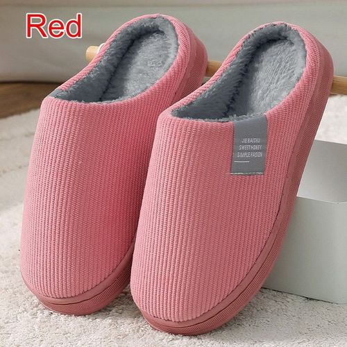 Chaussures Pantoufles En Coton Antidérapantes Pour Femmechaussures Semelle Optiqueen Peluchepour La Maisonautomne Et Hiver