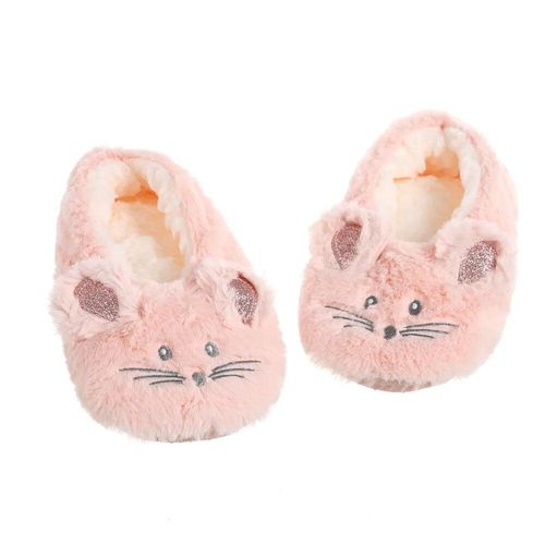 Chaussons Chauds D'hiver Pour Femmes,Fourrure Floue,Peluche,Poignée Coordonnante,Intérieur Moelleux,Chaussures De Sol Brodées D'oreilles De Souris Pour Femmes Paresseuses