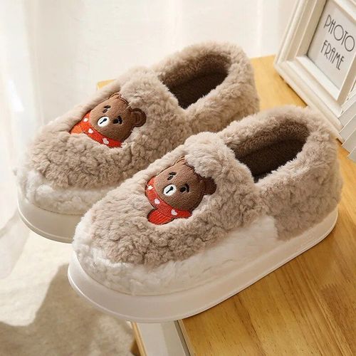Chaussures Jolies Pantoufles De Maison Respirantes Pour Femmesmotif De Lapin Mignonpelucheextérieurdesign Rehaussanthiver