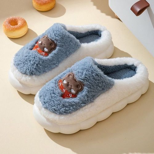 Chaussures Jolies Pantoufles De Maison Respirantes Pour Femmesmotif De Lapin Mignonpelucheextérieurdesign Rehaussanthiver