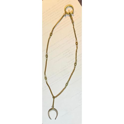 Chaine Collier Pendentif   Metal Doré  Longueur 40 Cm-