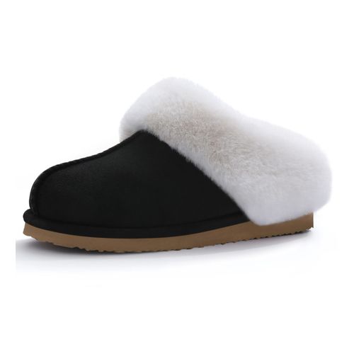 Chaussures Comwarmpantoufles D'hiver En Fausse Fourrure De Daim Pour Femmechaussures En Peluche Pour La Maisonniket Extérieur