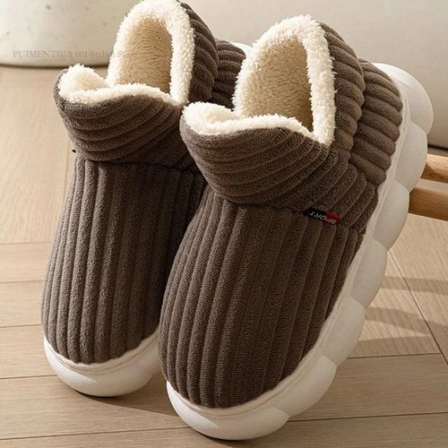 Chaussures Chaussons En Coton Coordonnants Pour Hommes Et Femmesbottes De Neige Chaudessemelle Optiquechaussures En Fourruretoboggans En Pelucheintérieurextérieurcouplehiver