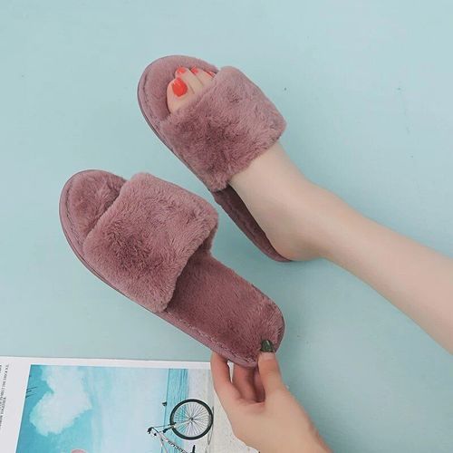 Chaussures Pantoufles En Cuir Moelleux Croisé Pour Femmesplateforme Marketpour La Maisonchaussures D'intérieur Platesnouvelle Modehiver