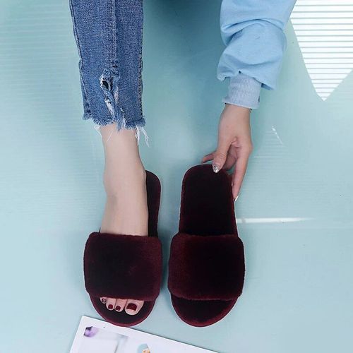 Chaussures Pantoufles En Cuir Moelleux Croisé Pour Femmesplateforme Marketpour La Maisonchaussures D'intérieur Platesnouvelle Modehiver
