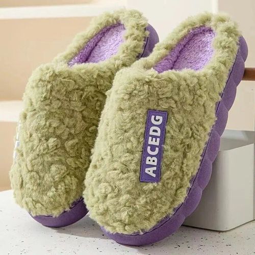 Chaussures Pantoufles De Chambre En Coton Pour Hommes Et Femmestongs Chaudes En Peluchetoboggans En Fourrureménagemaisondameshiver