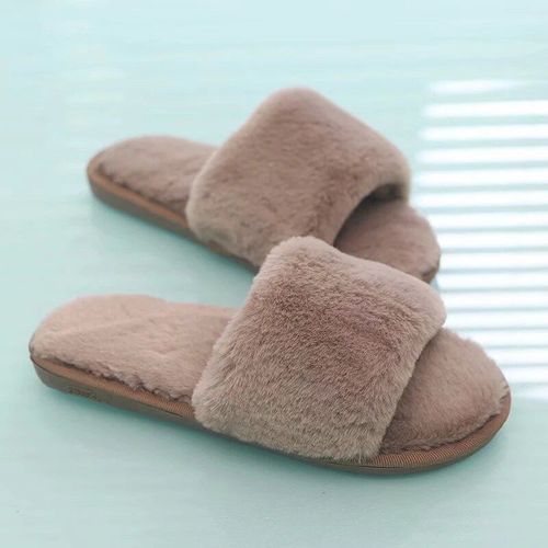 Chaussures Pantoufles En Cuir Moelleux Croisé Pour Femmesplateforme Marketpour La Maisonchaussures D'intérieur Platesnouvelle Modehiver