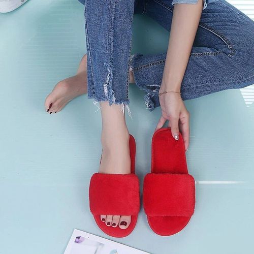 Chaussures Pantoufles En Cuir Moelleux Croisé Pour Femmesplateforme Marketpour La Maisonchaussures D'intérieur Platesnouvelle Modehiver