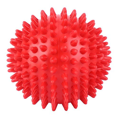 Rouleau De Massage Boule De Massage Durable En Plastique Corps Spiky Balles Fitness Doigt Relax Outil Rouge 7.5 Cm Dbt