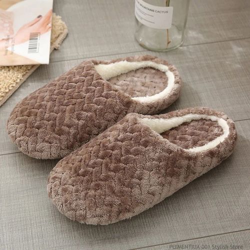 Chaussures Chaussons En Coton Coordonnants Pour Hommes Et Femmesbottes De Neige Chaudessemelle Optiquechaussures En Fourruretoboggans En Pelucheintérieurextérieurcouplehiver