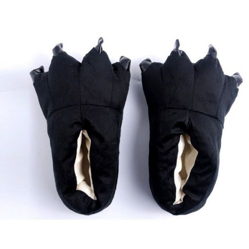Chaussures Pantoufles De Sol D'intérieur En Peluche Patte D'animal Pour Hommes Et Femmeschaussures Doucesgriffe De Dinosauremonstre De Noëlmaisonchauddrôleenfantshiver