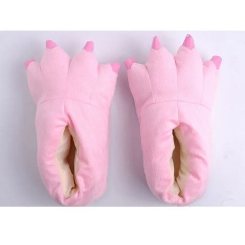 Chaussures Pantoufles De Sol D'intérieur En Peluche Patte D'animal Pour Hommes Et Femmeschaussures Doucesgriffe De Dinosauremonstre De Noëlmaisonchauddrôleenfantshiver