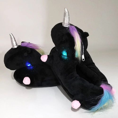Chaussures Pantoufles De Maison En Coton Pour Enfantschaussures Chaudes En Peluche Pour Femmespantoufles Ledchargement Usbbottes De Neige Clignotantes