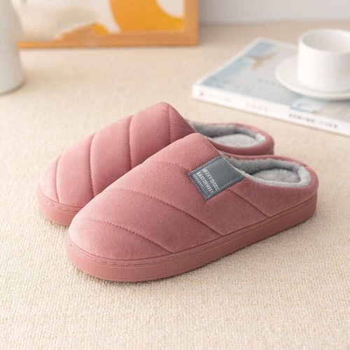 Chaussures Pantoufles D'intérieur Rayées Avec Doublure En Peluche Pour Femmes Et Hommestoboggans Plateformechaussures De Maisonchaudhiverchambre Coucher