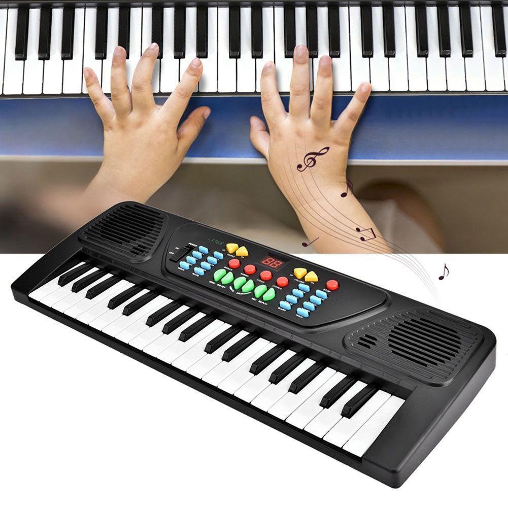 Piano électrique pour enfants à 37 touches avec microphone, piano jouet  musical pour enfants âgés de 3 à 5 ans, jouets d'apprentissage de piano à