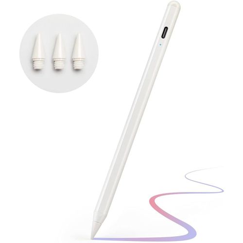 Stylet Tactile Pour Ipad, Stylo Palm Rejection Stylus Pen For Apple Pencil 1Ere Generation/2E Génération, Compatible Avec Ipad Air 3/4 Ipad Pro 11''&12.9'' Ipad 6/7/8/9 I Pad Mini 5/6