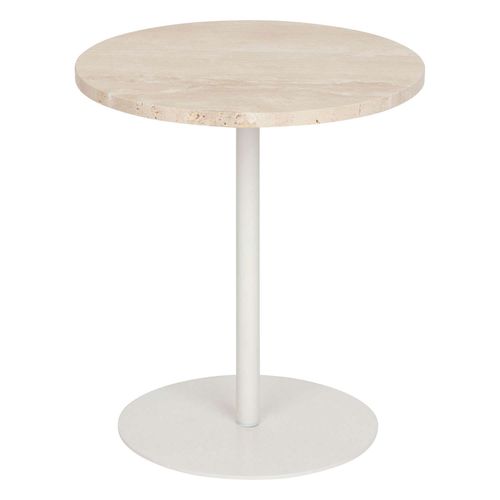 Table À Café En Travertin - Blanc