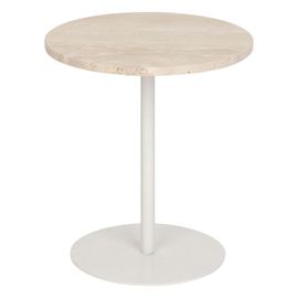 Table À Café En Travertin - Blanc