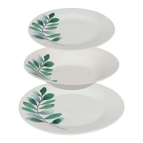 Service Vaisselle 18 Pièces Vegetal - Vert