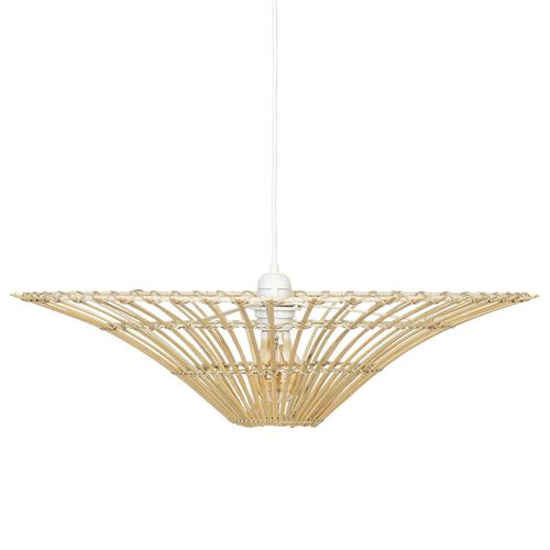 Suspension Réversible En Bambou - Diam 56 Cm - Beige