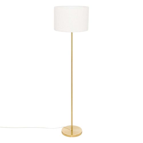 Lampadaire Droit En Bouclette - H. 150 Cm - Or