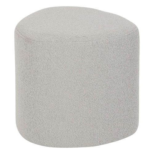 Pouf Galet Petit Modèle En Bouclette - Gris