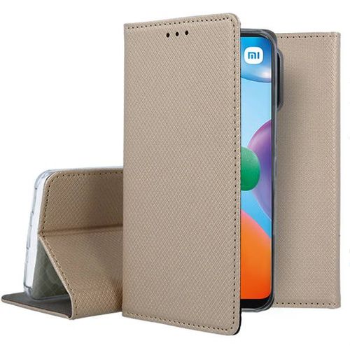 Housse Pour Xiaomi Redmi 10c / Poco C40 - Etui Coque Pochette Portefeuille + Verre Trempe - Or Magnet