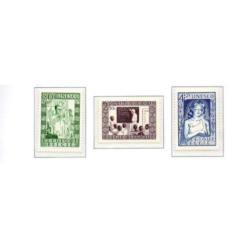 Belgique Timbres Unesco 1951