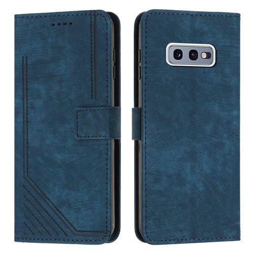 Coque Pour Samsung Galaxy S10e,Etui De Samsung Galaxy S10e Premium En Cuir Pochette Protection,Étui Pour Samsung Galaxy S10e Portefeuille Rabat Clapet Case,Bleu
