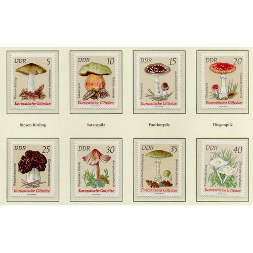 Allemagne De L' Est Timbres Champignons 1974