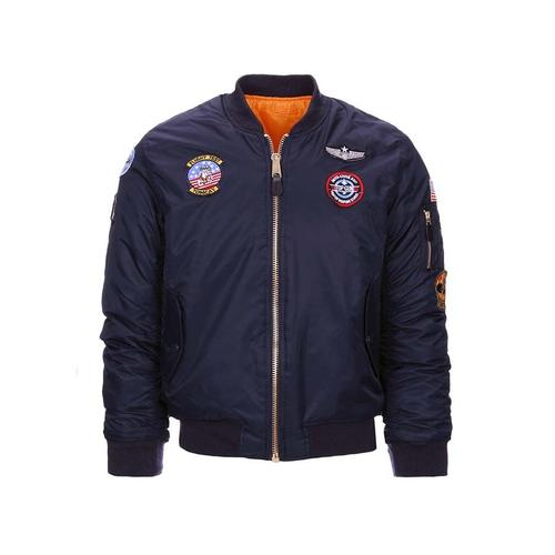 Blouson Bomber Pilote Top-Gun - Bleu