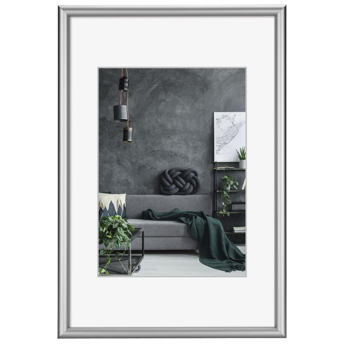 Hama Cadre en aluminium "Detroit", argenté, 24 x 30 cm